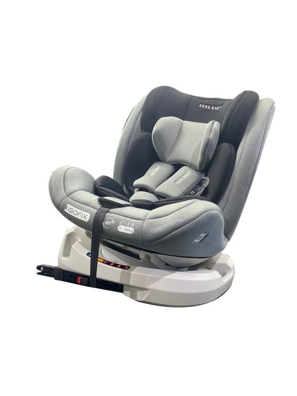 Baby car seat with isofix and rotation