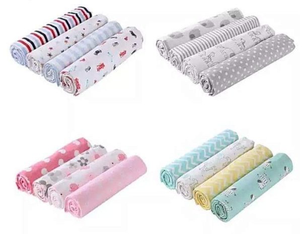 4 pack baby flannels