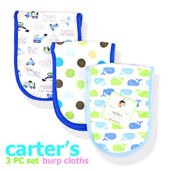 Baby burp cloths set