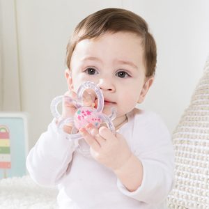 Easy grip silicone baby teether