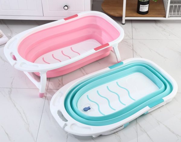 Foldable baby bath basin