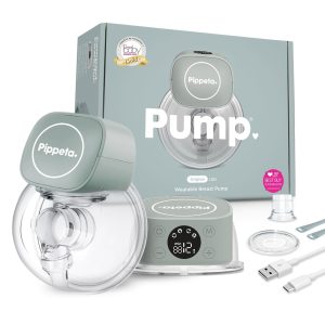 Wearable electric breast pump