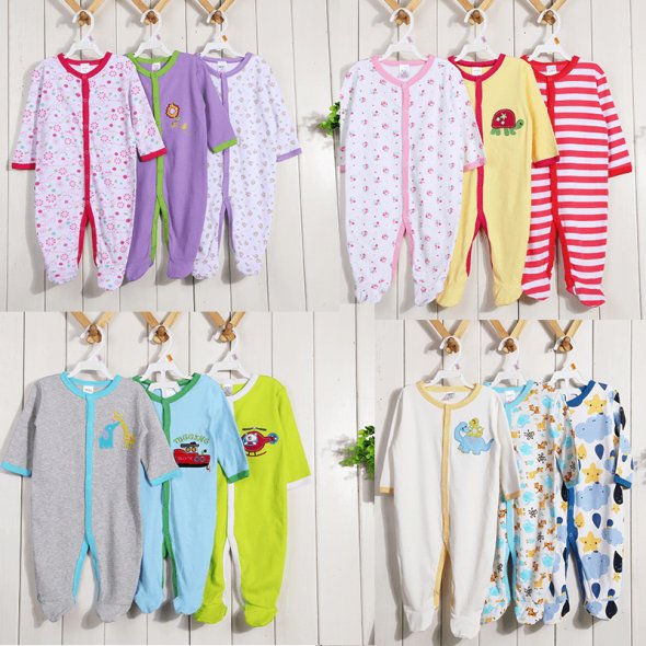 Cotton baby rompers set